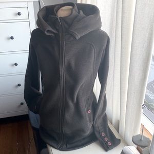 Burton Dryride long dark grey women’s size M hoodie (with giant hood)